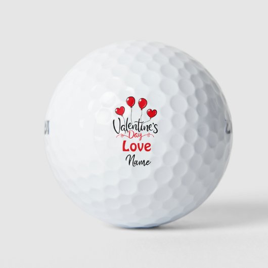 Valentine zu Golfer mit Liebe Sie Golfball (Vorderseite)