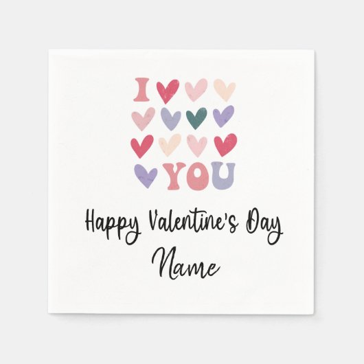 Valentine zu Golfer mit Liebe Sie Serviette (Vorderseite)