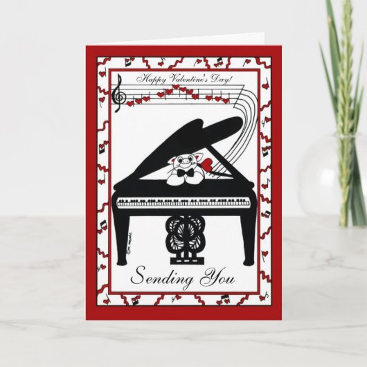 Valentine-Zuneigung im großen Stil Feiertagskarte (Vorderseite)