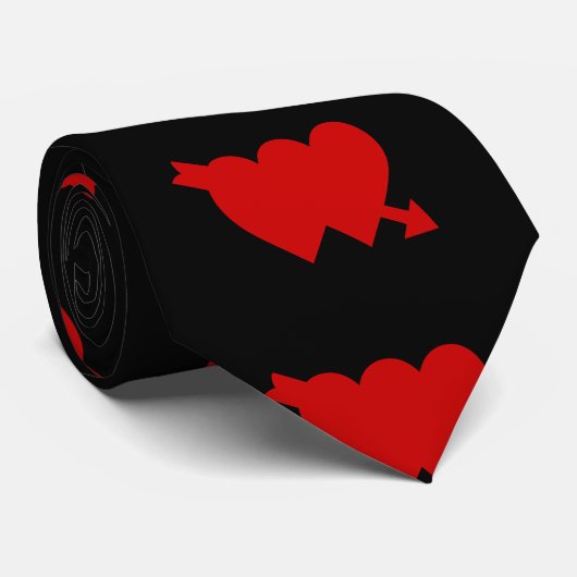 VALENTINE, ZWEI HERZEN Krawatte (Gerollt)