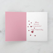 Valentinechampagnerflasche mit Rosen Feiertagskarte (Innenseite)