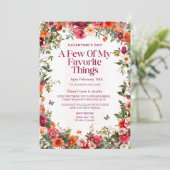 Valentineinladung der Floral Feiertagskarte (Stehend Vorderseite)