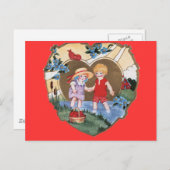 Valentinekide Feiertagspostkarte (Vorne/Hinten)