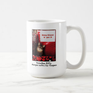 Valentinekitty-küssende Stand-Tasse Kaffeetasse