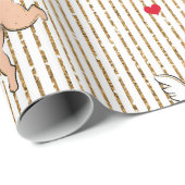 Valentinengel in weiß und gold geschenkpapier (Rolleneckpunkt)
