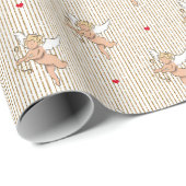 Valentinengel in weiß und gold_winzig geschenkpapier (Rolleneckpunkt)