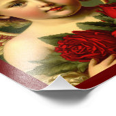 Valentinengel mit Rose-Poster Fotodruck (Ecke)