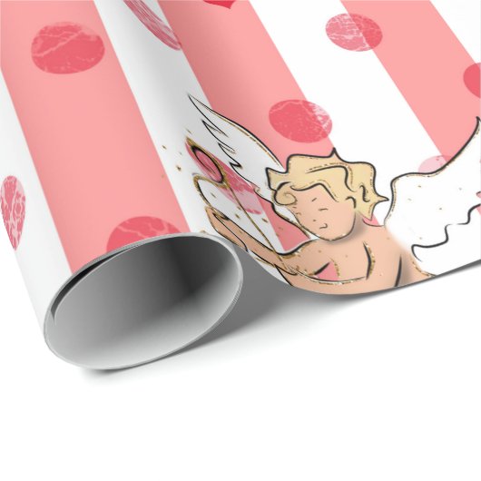 Valentinengel pinky_large geschenkpapier (Rolleneckpunkt)