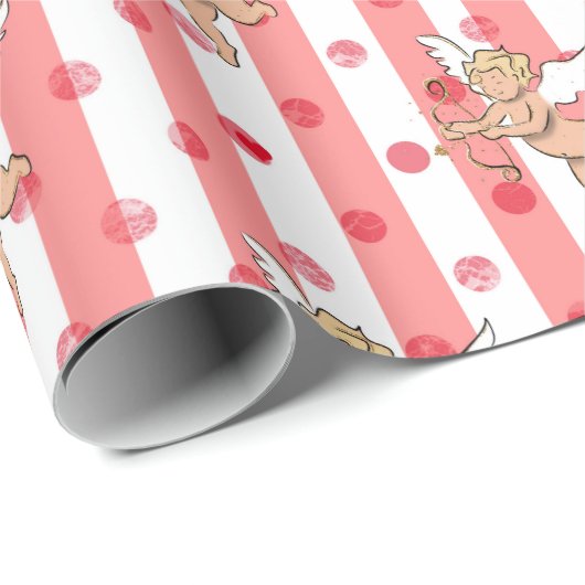 Valentinengel pinky_medium geschenkpapier (Rolleneckpunkt)