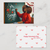 Valentinenkarte der Afroamerikanerin Mitteilungskarte (Vorne/Hinten)