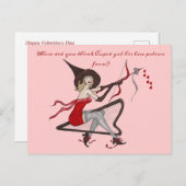 Valentinenkarte der Hexe-Liebe Postkarte (Vorne/Hinten)