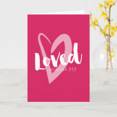 Valentinenkarte des rosa Herzens Karte (Gelbe Blume)