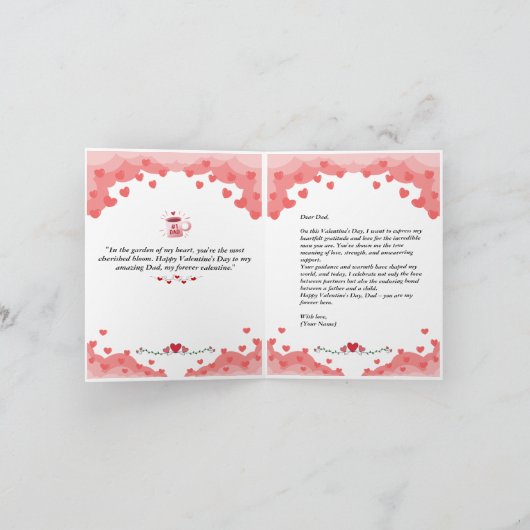 Valentinenkarte für Väter (San Marino) Karte (Innenseite)