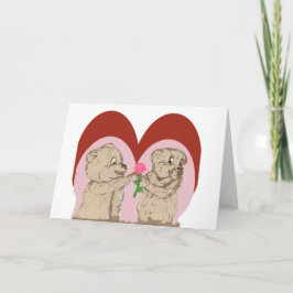 Valentinenkarte "Fuzzy Bears" Feiertagskarte