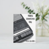 Valentinenkarte, Kassettenrekorder 80er Feiertagskarte (Stehend Vorderseite)