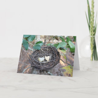 Valentinenkarte mit 2 herzergeformten Eiern im Inn Feiertagskarte