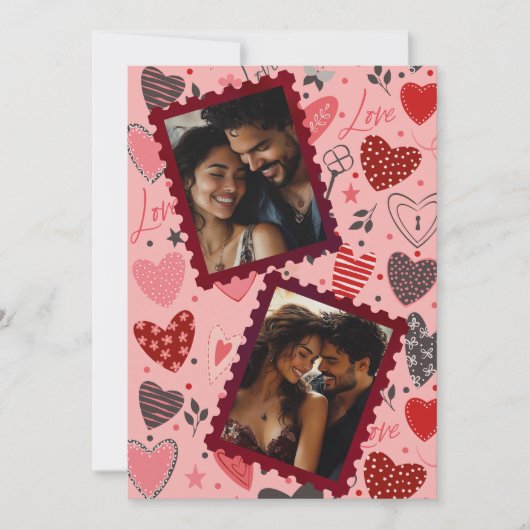 Valentinenkarte - Romantische Phrase Feiertagskarte (Vorderseite)