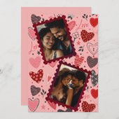 Valentinenkarte - Romantische Phrase Feiertagskarte (Vorne/Hinten)