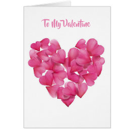 Valentinenkarte Rose Blütenherzen nach Maß