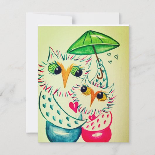 Valentinenkarte, Uhu Feiertagskarte (Vorderseite)