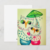 Valentinenkarte, Uhu Feiertagskarte (Vorne/Hinten)