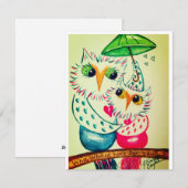 Valentinenkarte, Uhu Feiertagskarte (Vorne/Hinten)