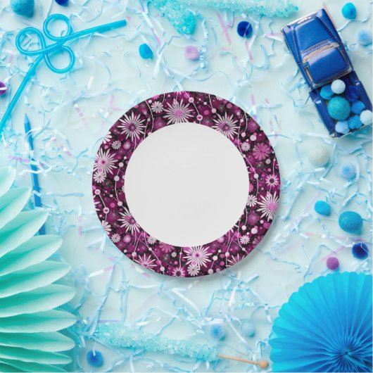 Valentiner Blumenmuster Pappteller (Party)