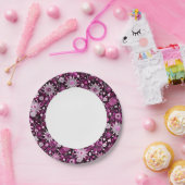 Valentiner Blumenmuster Pappteller (Party)