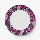 Valentiner Blumenmuster Pappteller (Vorderseite)