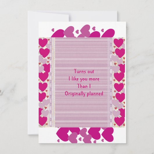 Valentiner Freund Lila Hearts Romantischer Zitat (Rückseite)