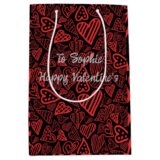 Valentiner Geschenktasche - passen Sie Ihre Wünsch Mittlere Geschenktüte (Vorderseite)