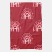 Valentiner Hintergrund mit Herz-Liebe Geschirrtuch (Vertikal)