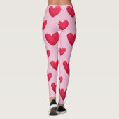 Valentiner Hintergrund mit Herz-Liebe Leggings (Rückseite)