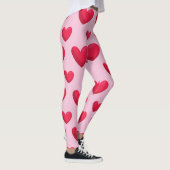 Valentiner Hintergrund mit Herz-Liebe Leggings (Rechts)