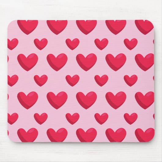 Valentiner Hintergrund mit Herz-Liebe Mousepad (Vorne)
