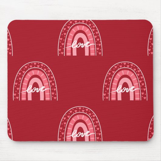 Valentiner Hintergrund mit Herz-Liebe Mousepad (Vorne)