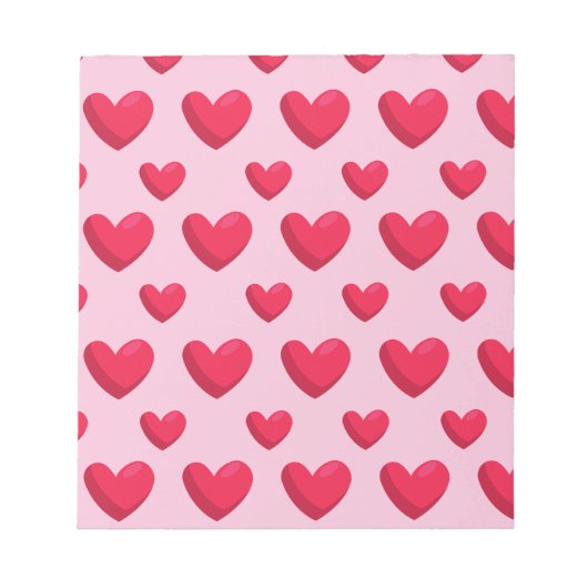 Valentiner Hintergrund mit Herz-Liebe Notizblock (Vorderseite)
