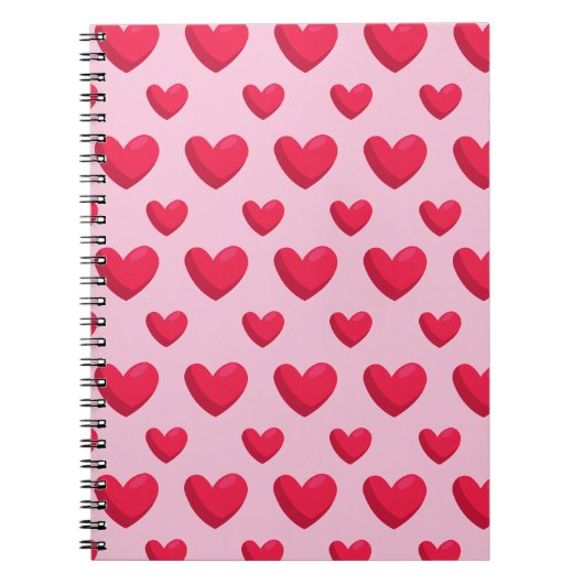 Valentiner Hintergrund mit Herz-Liebe Notizblock (Vorderseite)