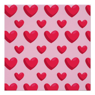 Valentiner Hintergrund mit Herz-Liebe Poster