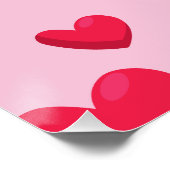 Valentiner Hintergrund mit Herz-Liebe Poster (Ecke)