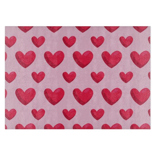 Valentiner Hintergrund mit Herz-Liebe Schneidebrett (Vorderseite)