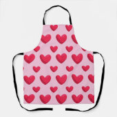 Valentiner Hintergrund mit Herz-Liebe Schürze (Vorderseite)