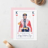 Valentiner König meines Herzens - Leere im Inneren Mitteilungskarte (Vorderseite/Rückseite Beispiel)