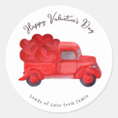 Valentiner Lastwagen für die Lieferung von Rotem H Runder Aufkleber (Vorderseite)