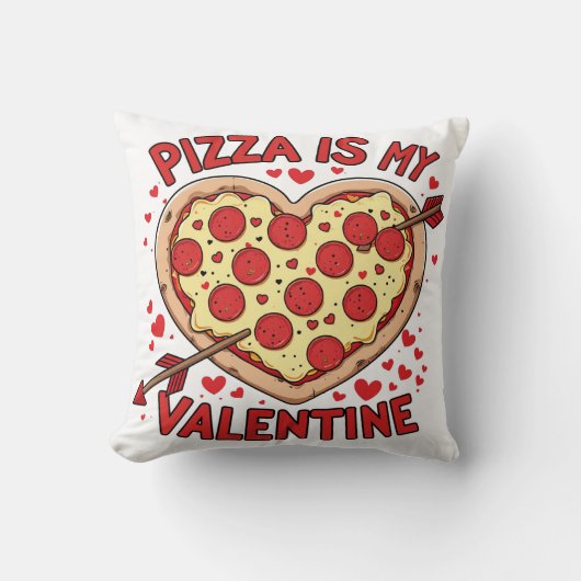 Valentiner Pizzafreunde Kissen (Vorderseite)
