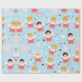 Valentiner Tagesherzen Wrapping Paper Geschenkpapier (Flach)