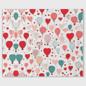 Valentiner Tagesherzen Wrapping Paper Geschenkpapier (Flach)