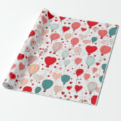 Valentiner Tagesherzen Wrapping Paper Geschenkpapier (Ungerollt)