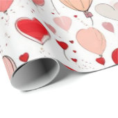 Valentiner Tagesherzen Wrapping Paper Geschenkpapier (Rolleneckpunkt)