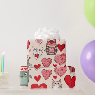 Valentiner Tagesherzen Wrapping Paper Geschenkpapier